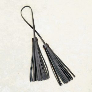Leather Tassels in Black
