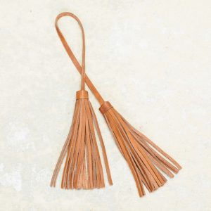 Leather Tassels in Tan